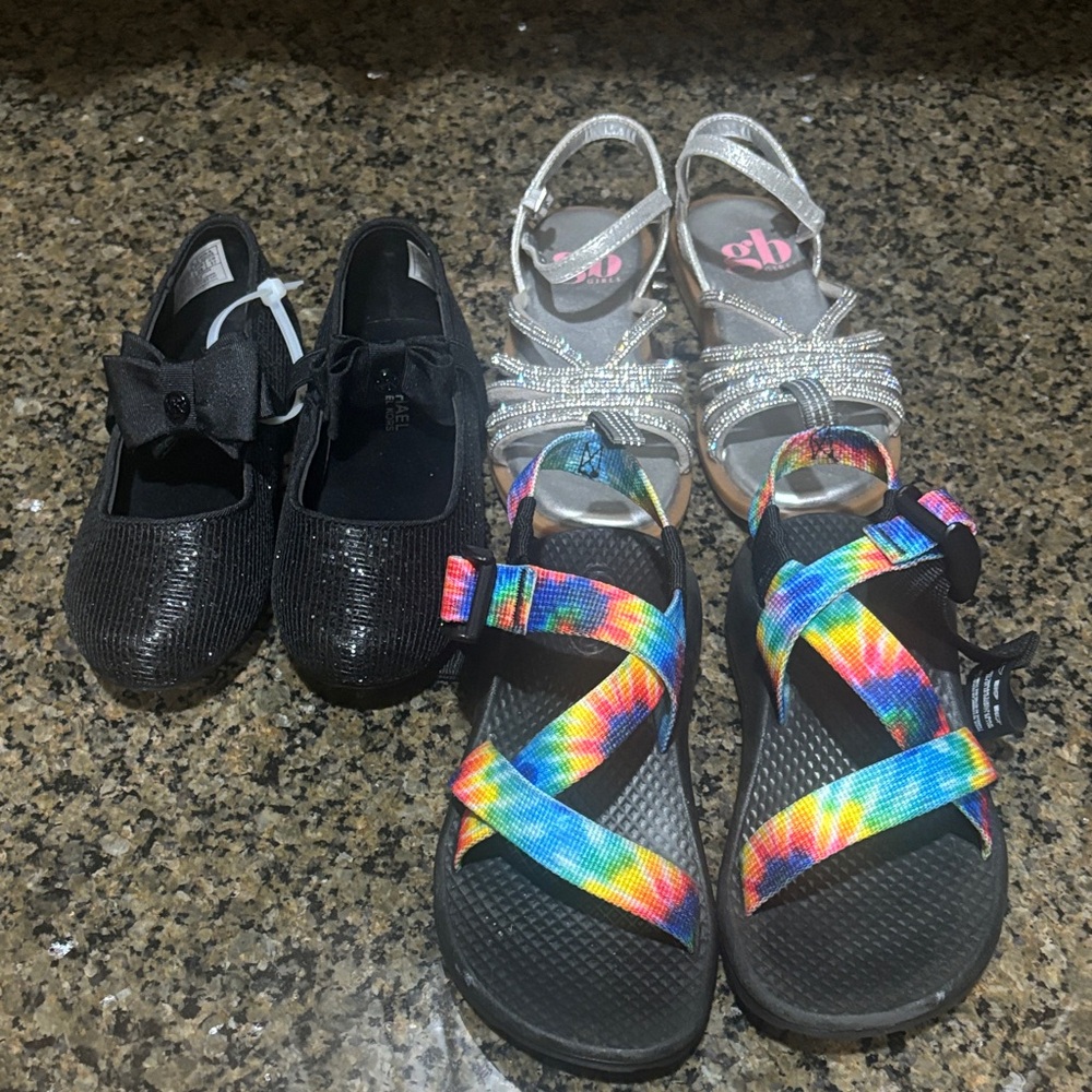 Michael Kors,Chaco, Gianni Bini girls shoes- Lot of 3